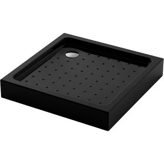 Душевой поддон квадратный Veconi Tezeo Acrylic TZ-52B, 800x800x150, акрил, черный